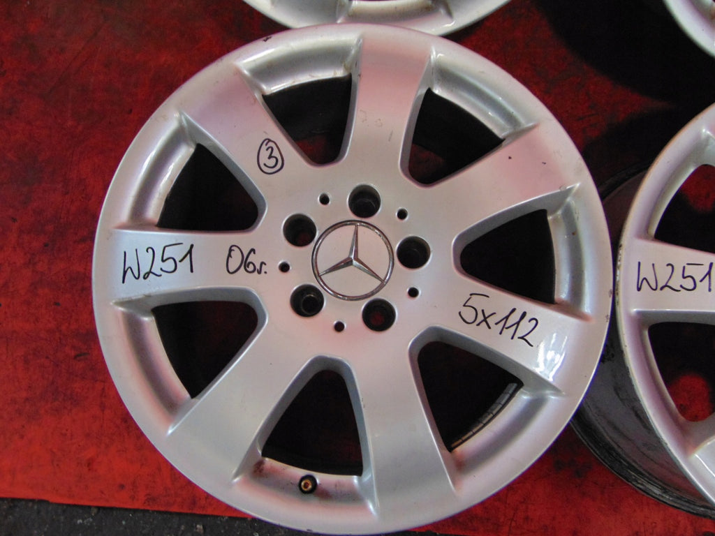 4x Alufelge 17 Zoll 7.5" 5x112 56ET Glanz Silber A2514011002 Mercedes-Benz W251