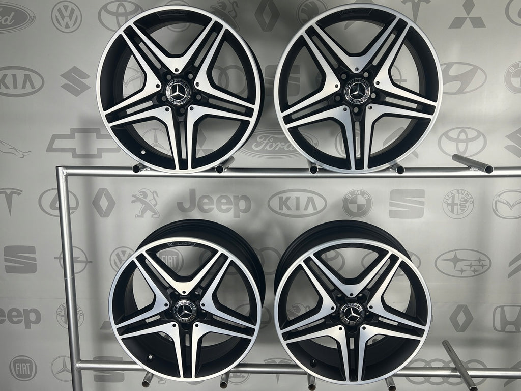 4x Alufelge 18 Zoll 7.5" 5x112 52ET Matt Schwarz A1764010302 Mercedes-Benz W176