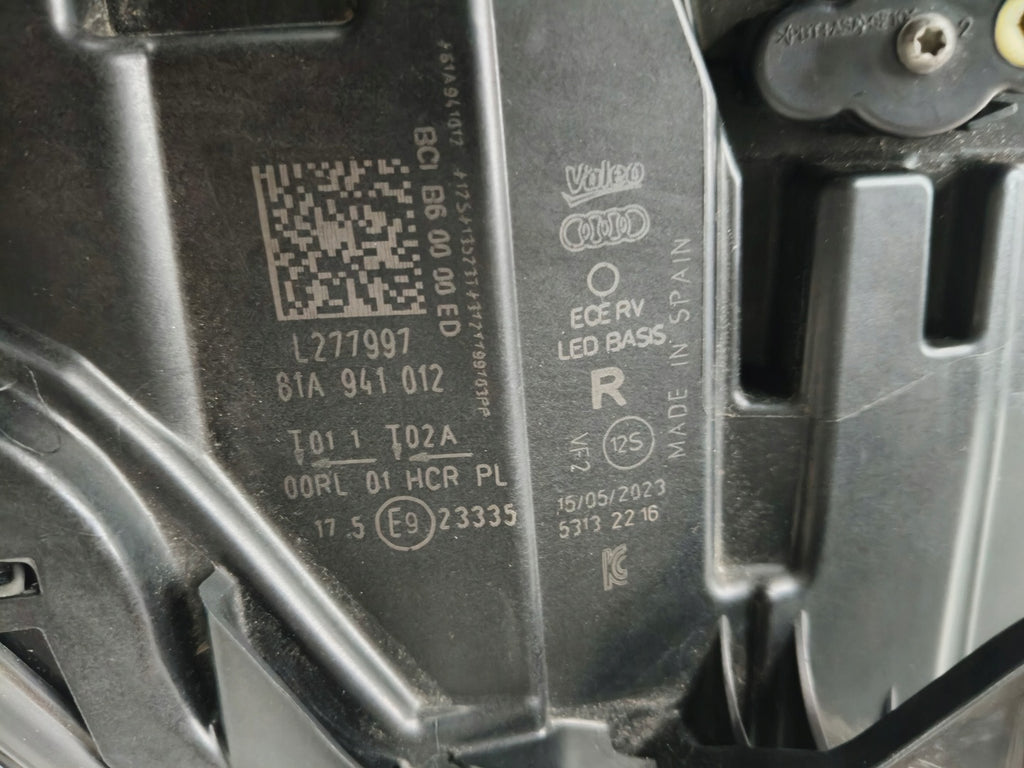 Frontscheinwerfer Audi Q2 81A941012 Full LED Rechts Scheinwerfer Headlight SCH6354991354kh