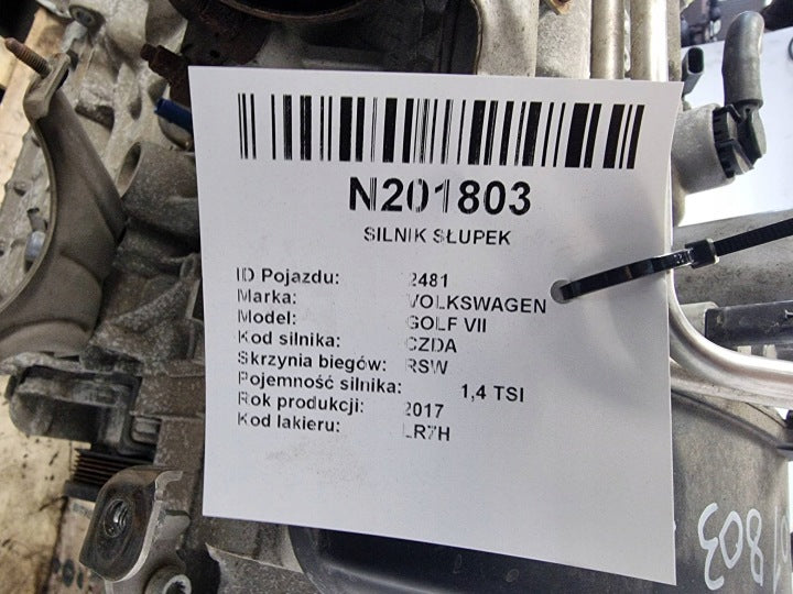 Motor VW Golf VII I CZD CZDA 1.4 TSI 150PS 86TKm 2017 Benzin Engine Unkomplett MOT6119345046xh