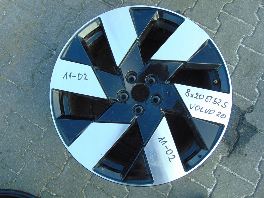 1x Alufelge 20 Zoll 8.0" 5x108 52 5ET Glanz Schwarz 32358303 Volvo Rim Wheel FEL5887080678xh
