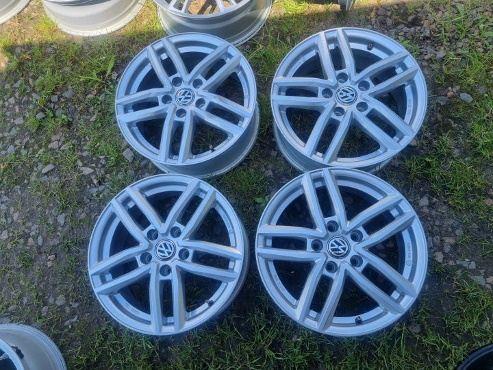 4x Alufelge 16 Zoll 6.5" 5x112 46ET Glanz KBA53206 VW Golf Rim Wheel FEL2849935704jq