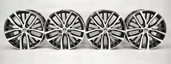 4x Alufelge 17 Zoll 7.5" 5x100 44ET Glanz Schwarz 6C0601025K VW Polo Rim Wheel FEL1672899425mt