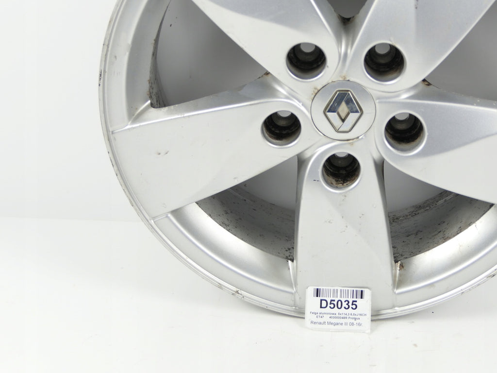 1x Alufelge 16 Zoll 6.5" 5x114.3 47ET 403000048R Renault Megane III 1 Scenic FEL4683016360ga