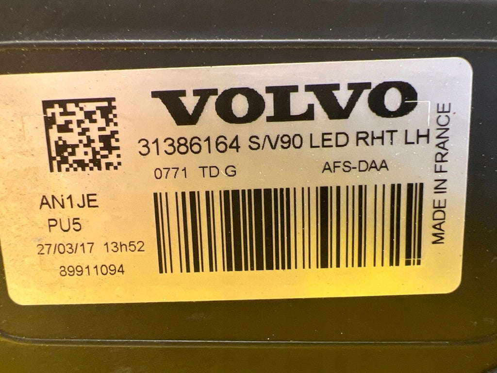 Frontscheinwerfer Volvo S90 V90 31386164 LED Links Scheinwerfer Headlight SCH3593726932zs