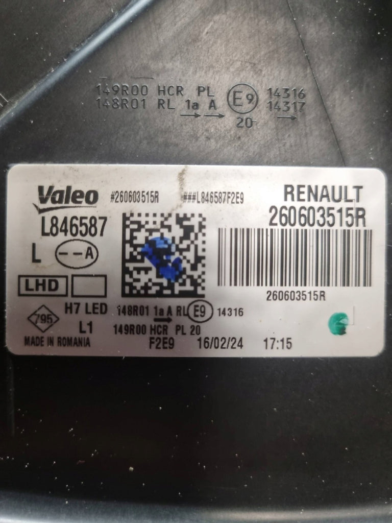 Frontscheinwerfer Dacia Duster 260603515R LED Links Scheinwerfer Headlight SCH8840326176kt