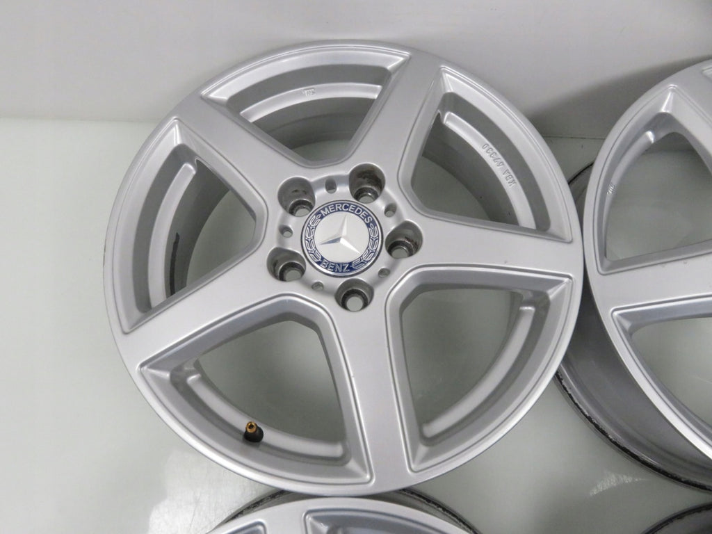 4x Alufelge 16 Zoll 6.0" 5x112 46ET Glanz Silber KBA47330 Mercedes-Benz FEL5260434613nk