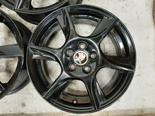 Laden Sie das Bild in den Galerie-Viewer, 4x Alufelge 15 Zoll 6.0" 5x100 38ET Glanz Schwarz TL60538 Skoda Fabia I FEL8768591266fa