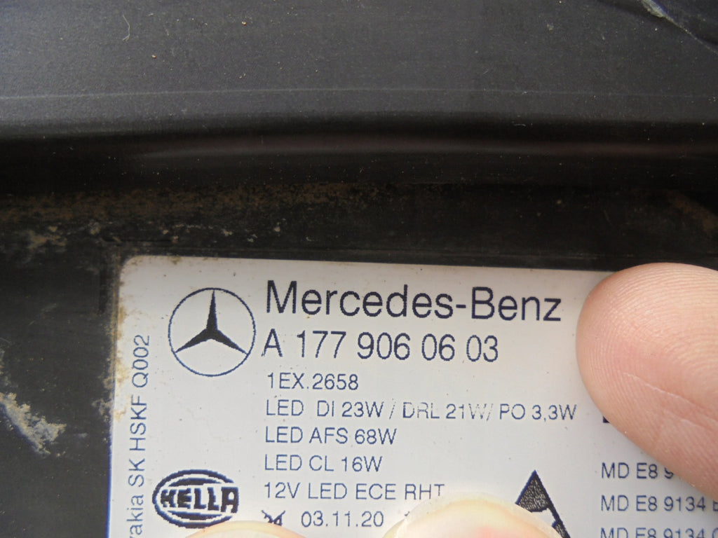 Frontscheinwerfer Mercedes-Benz W177 A1779060603 Rechts Scheinwerfer Headlight SCH7470407432mo
