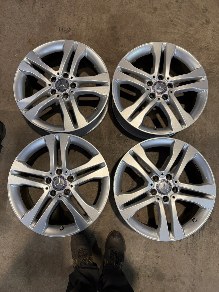 4x Alufelge 18 Zoll 7.0" 5x112 46ET Glanz Silber A1564010102 Mercedes-Benz FEL1837969382vy