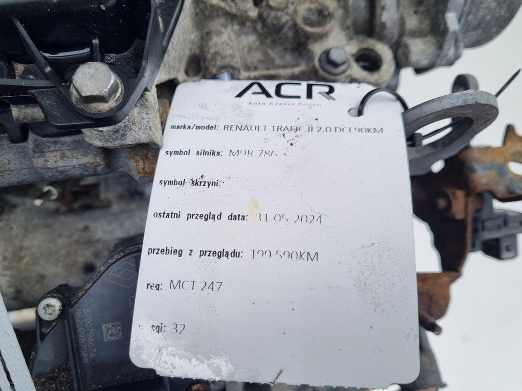 Motor Renault Trafic M9R786 2.0 DCI 199TKm 2006 Diesel Engine Komplett