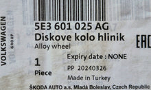 Laden Sie das Bild in den Galerie-Viewer, 1x Alufelge 18 Zoll 7.5&quot; 5x112 48ET 5E3601025AG Skoda Octavia Iv Rim Wheel