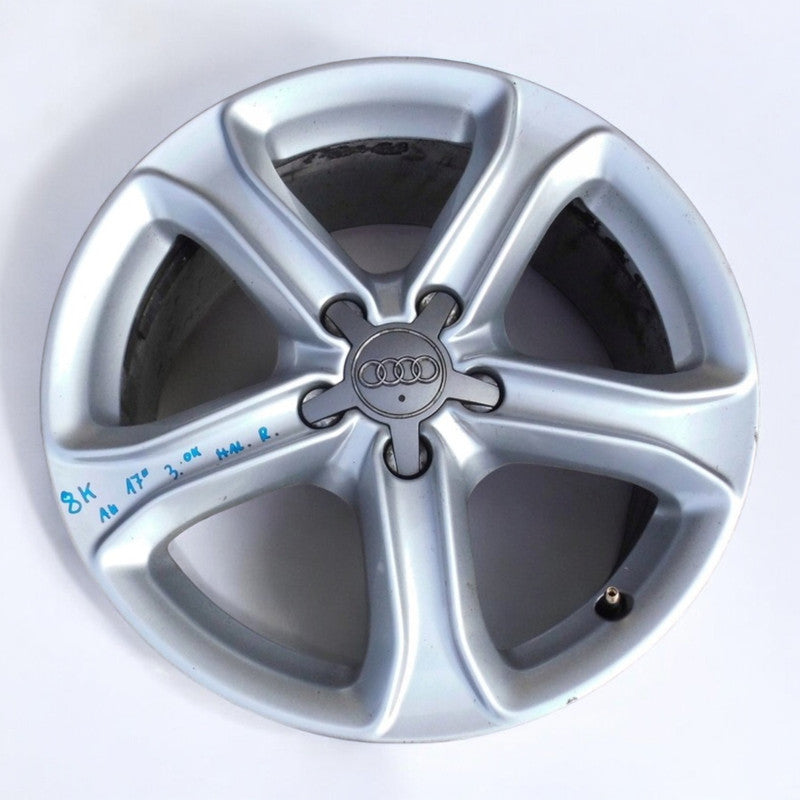 1x Alufelge 17 Zoll 7.5" 5x112 45ET Glanz Silber 8K0601025CE Audi A4 B8