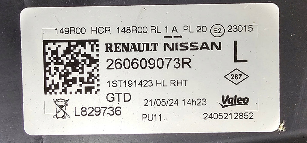 Frontscheinwerfer Nissan Interstar Master III 260609073R 2404181634 Links SCH9107694632nw