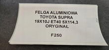 Load image into Gallery viewer, 1x Alufelge 19 Zoll 10.0" 5x114.3 40ET Glanz Schwarz Toyota Supra Rim Wheel FEL9537677072wr