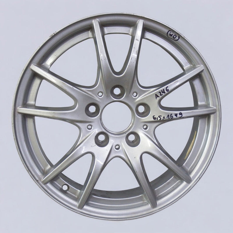 1x Alufelge 16 Zoll 6.5" 5x112 49ET Glanz Silber A2464011302 Mercedes-Benz W246