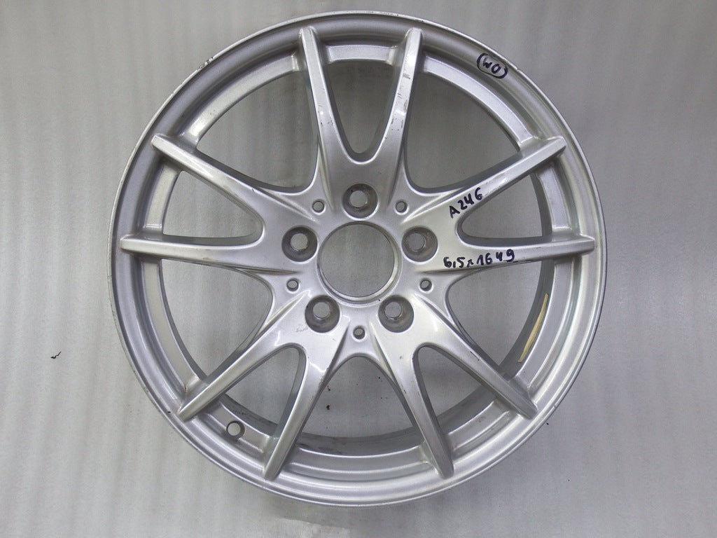 1x Alufelge 16 Zoll 6.5" 5x112 49ET Glanz Silber A2464011302 Mercedes-Benz W246 FEL5927196661pf