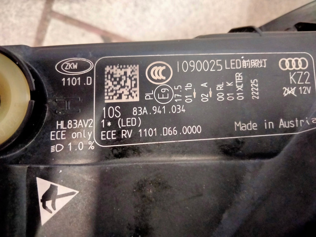 Frontscheinwerfer Audi Q3 83A941034 LED Rechts Scheinwerfer Headlight SCH1792860082gi