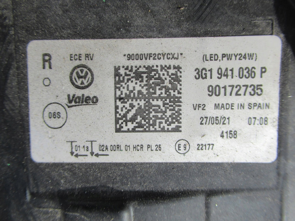 Frontscheinwerfer VW Passat B8 3G1941036P LED Rechts Scheinwerfer Headlight