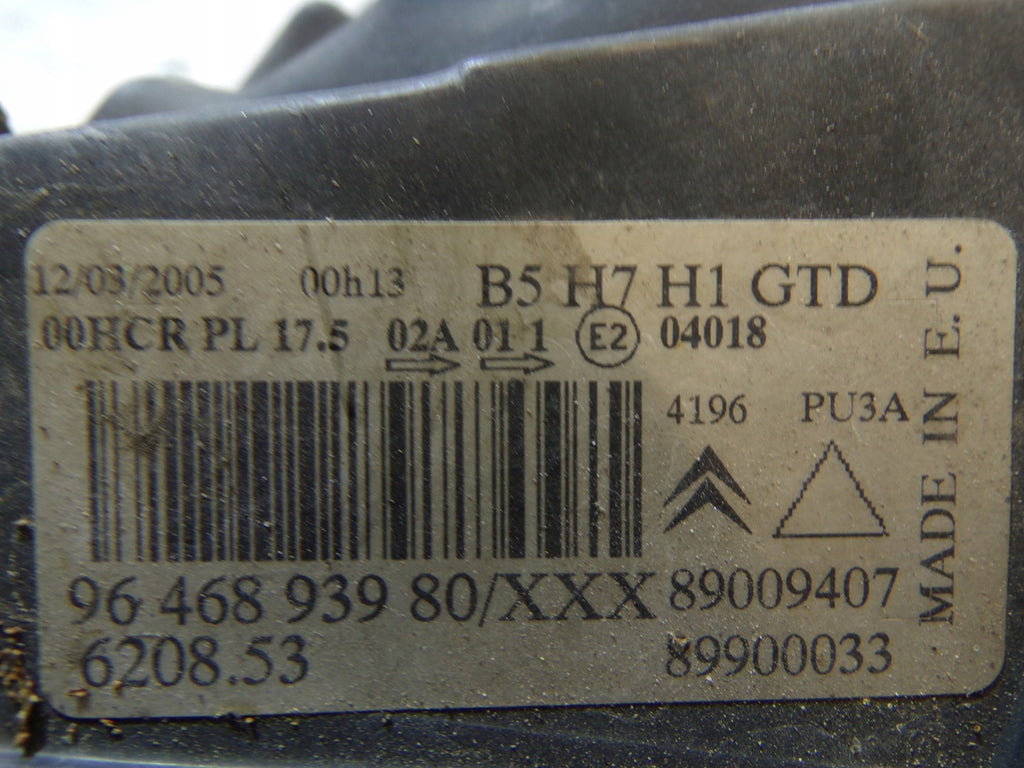 Frontscheinwerfer Citroën C4 I 9646893980 Links Scheinwerfer Headlight