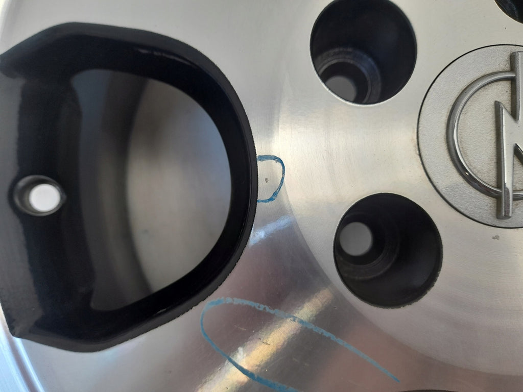 4x Alufelge 15 Zoll 6.0" 5x110 49ET Glanz Schwarz 60505 Opel Rim Wheel