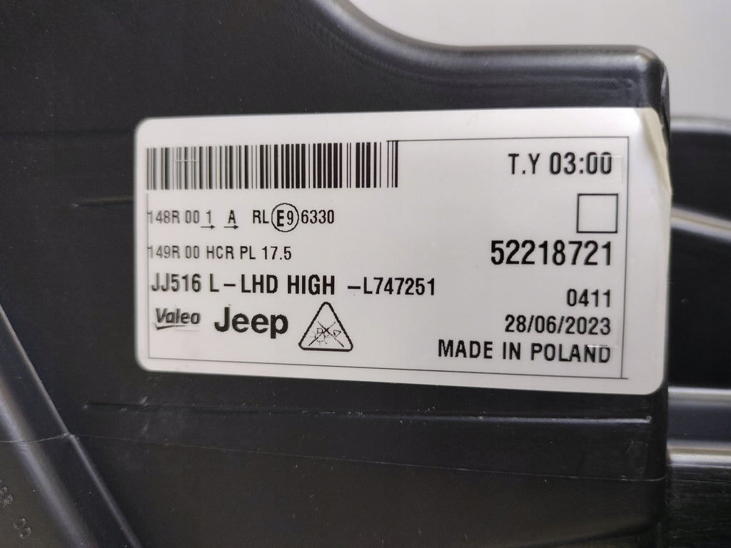 Frontscheinwerfer Jeep 52218721 Full LED Links Scheinwerfer Headlight SCH7353390386ay