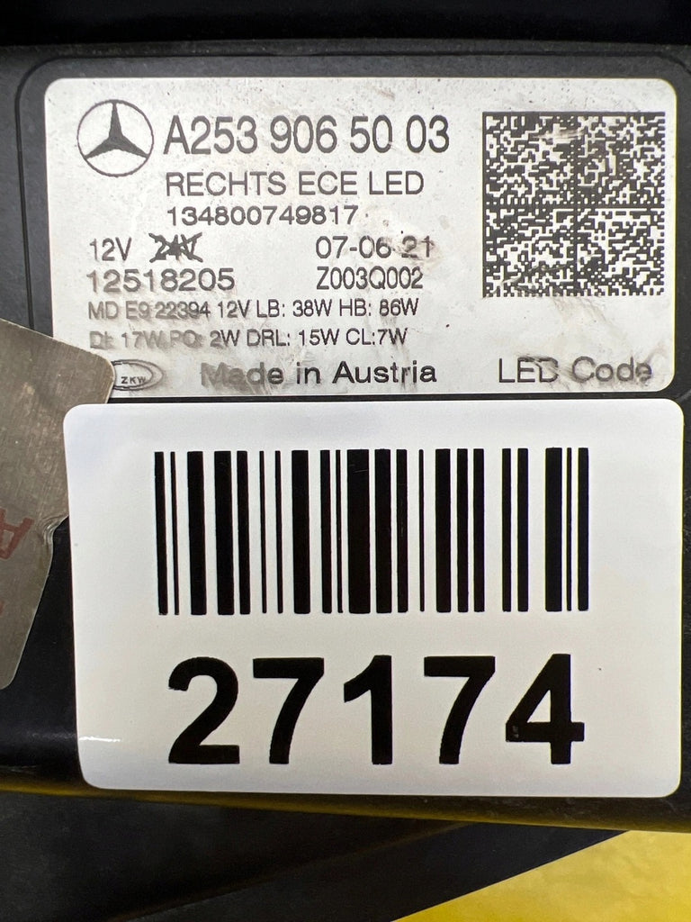 Frontscheinwerfer Mercedes-Benz Glc A2539065003 LED Rechts Headlight SCH1677764881gm