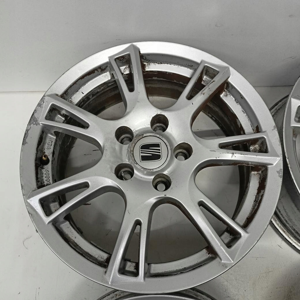4x Alufelge 16 Zoll 6.5" 5x112 33ET Glanz Silber Seat Alhambra Rim Wheel FEL7796622036do