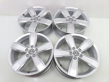 Laden Sie das Bild in den Galerie-Viewer, 4x Alufelge 17 Zoll 6.5" 5x112 41ET Glanz Silber 3G0071497B VW Tiguan Golf I FEL9262605591si