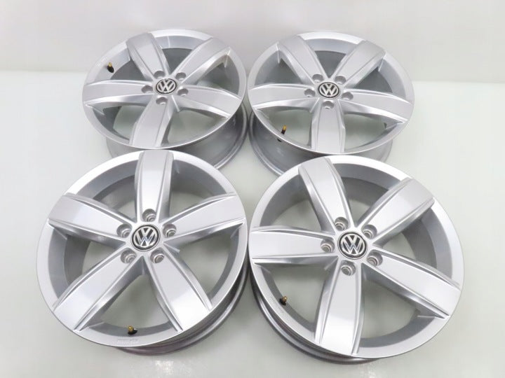 4x Alufelge 17 Zoll 6.5" 5x112 41ET Glanz Silber 3G0071497B VW Tiguan Golf I FEL9262605591si