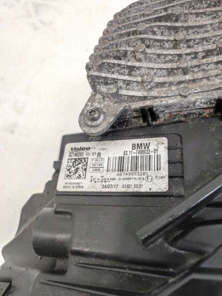 Frontscheinwerfer BMW F34 7498932-01 Rechts Scheinwerfer Headlight SCH8173779943oy