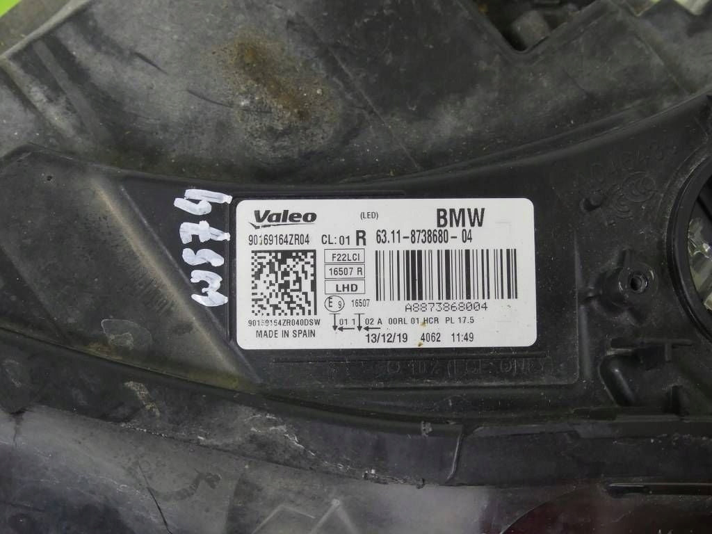 Frontscheinwerfer BMW 2 F22 F87 F23 8738680-04 Full LED Rechts Headlight SCH2611277045hg