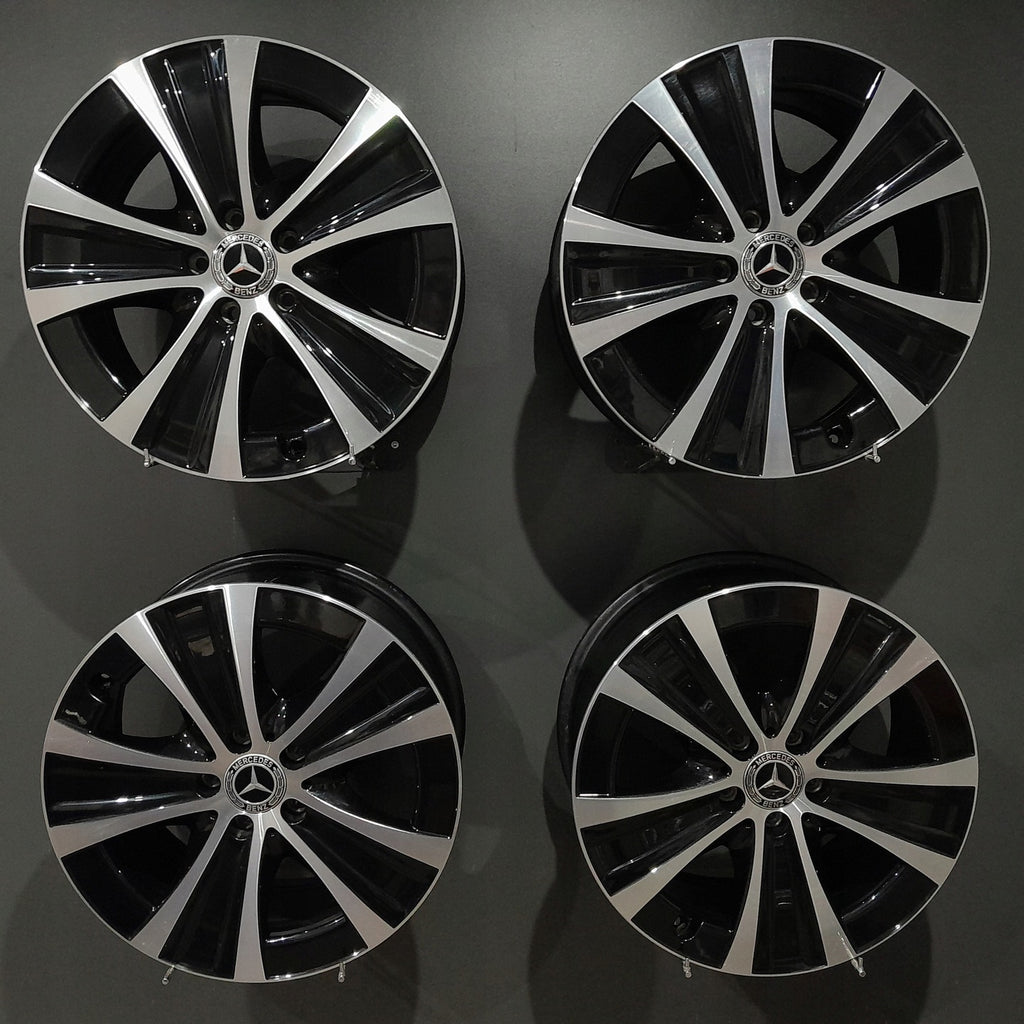 4x Alufelge 18 Zoll 8.0" 5x112 43ET Glanz Schwarz A2134013700 Mercedes-Benz W213