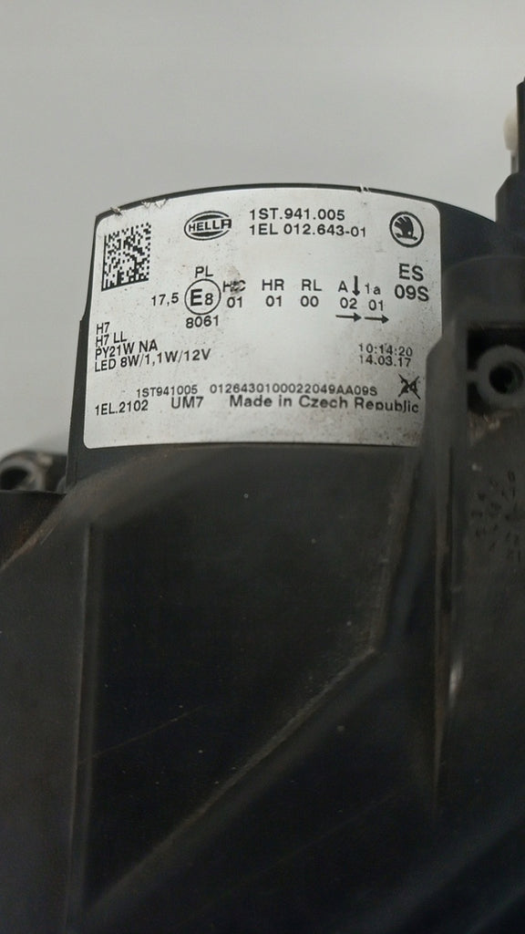 Frontscheinwerfer Skoda 1ST941005 Links Scheinwerfer Headlight