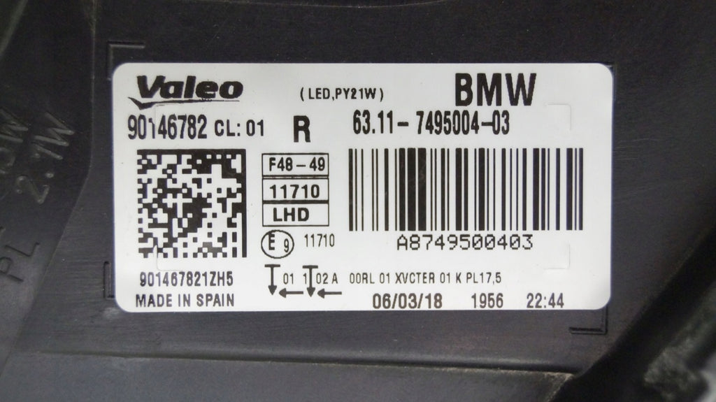 Frontscheinwerfer BMW X1 F48 7495004 LED Rechts Scheinwerfer Headlight SCH2814702857vo