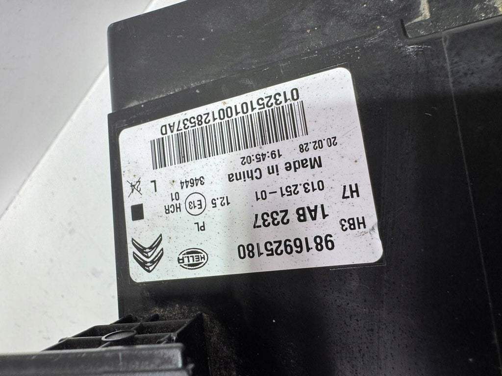 Frontscheinwerfer Citroën C5 Aircross 9816925180 013251011AB2337 Links Headlight