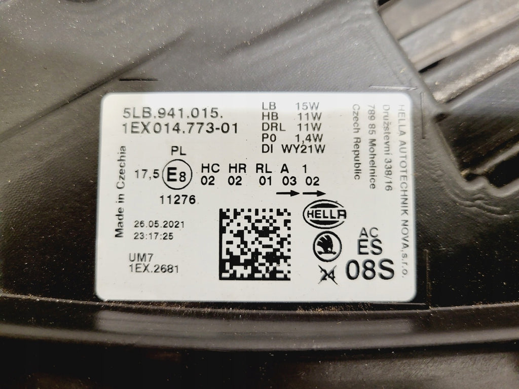 Frontscheinwerfer Skoda Enyaq 5LB941015 LED Links Scheinwerfer Headlight