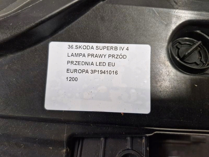 Frontscheinwerfer Skoda Superb I 3P1941016 LED Rechts Scheinwerfer Headlight SCH5546517757dr