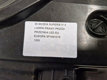 Laden Sie das Bild in den Galerie-Viewer, Frontscheinwerfer Skoda Superb I 3P1941016 LED Rechts Scheinwerfer Headlight SCH5546517757dr