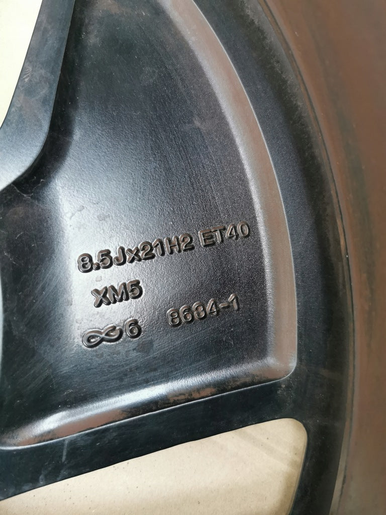 1x Alufelge 21 Zoll 8.5" 5x112 40ET Glanz Schwarz 11A601025B VW Rim Wheel FEL6633605861hv