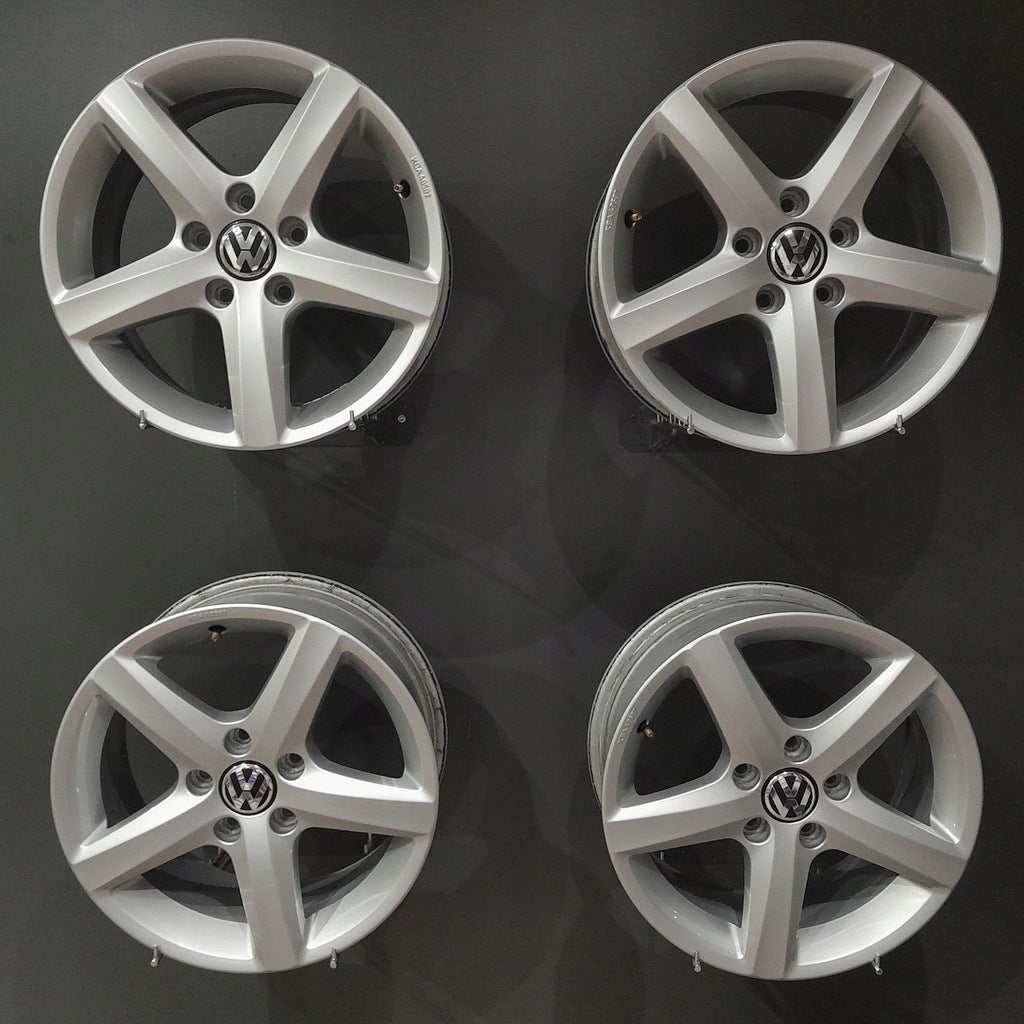4x Alufelge 16 Zoll 6.5" 5x112 42ET Glanz Silber 3AA071496 VW Passat Jetta FEL2760861311aa