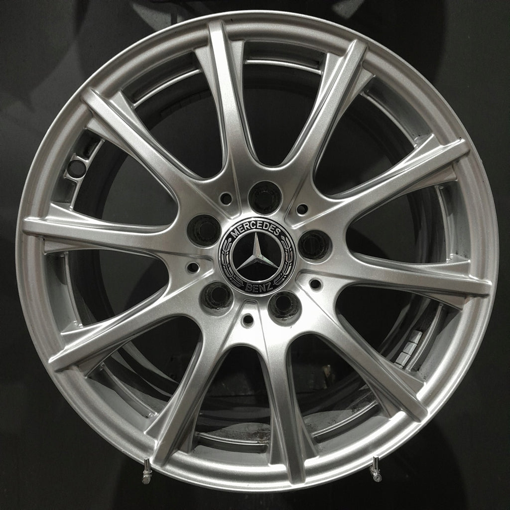 4x Alufelge 16 Zoll 6.5" 5x112 38ET Glanz Silber A2054012400 Mercedes-Benz W205 FEL9345503988ts