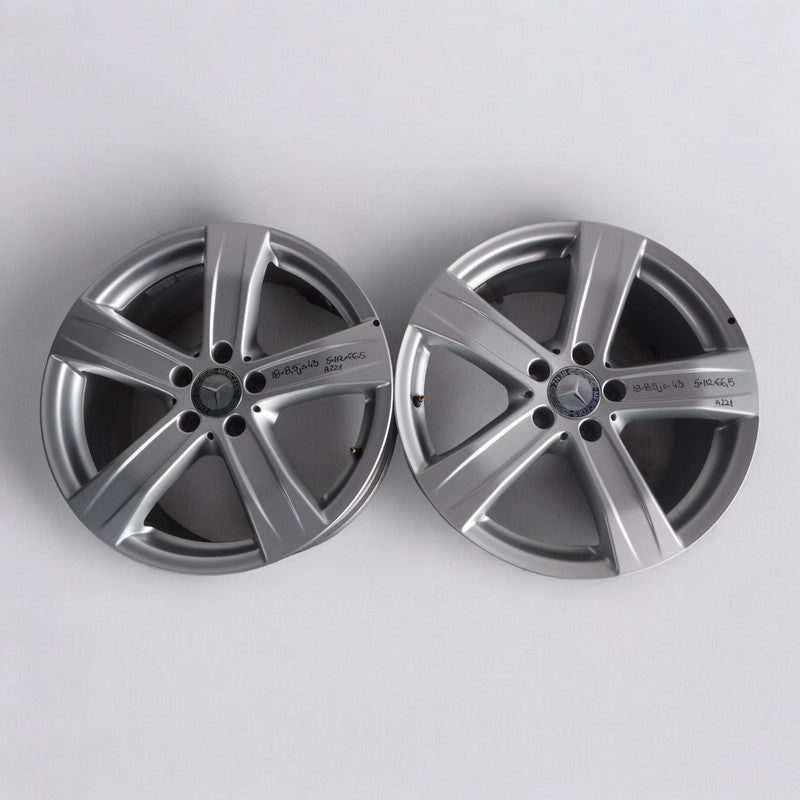 1x Alufelge 18 Zoll 8.5" 5x112 38ET Glanz Silber Mercedes-Benz Rim Wheel