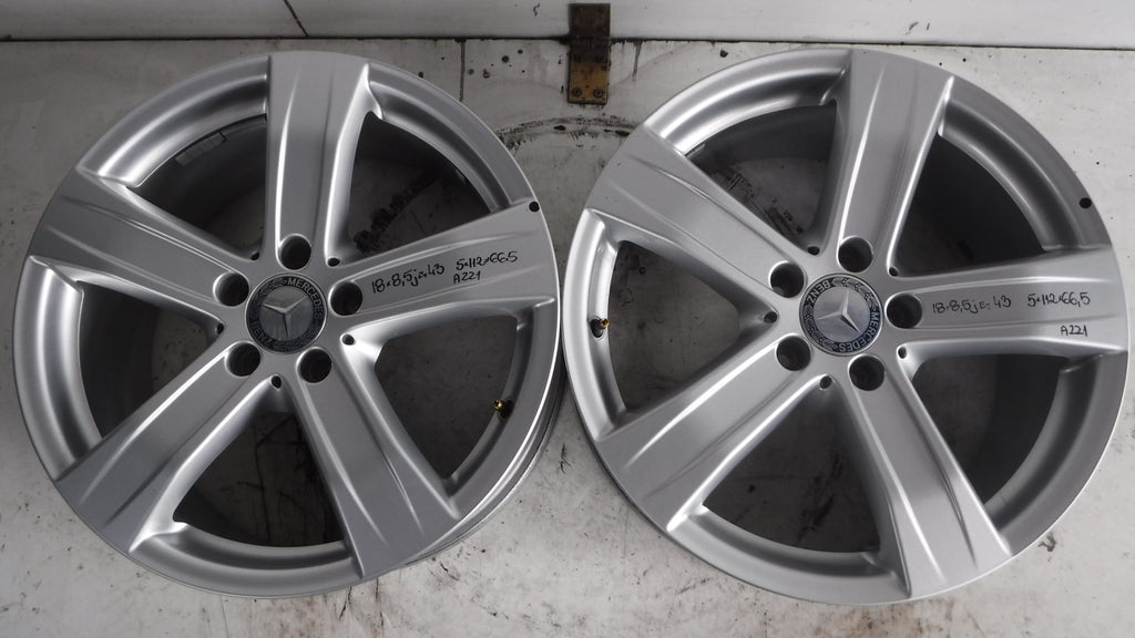 1x Alufelge 18 Zoll 8.5" 5x112 38ET Glanz Silber Mercedes-Benz Rim Wheel