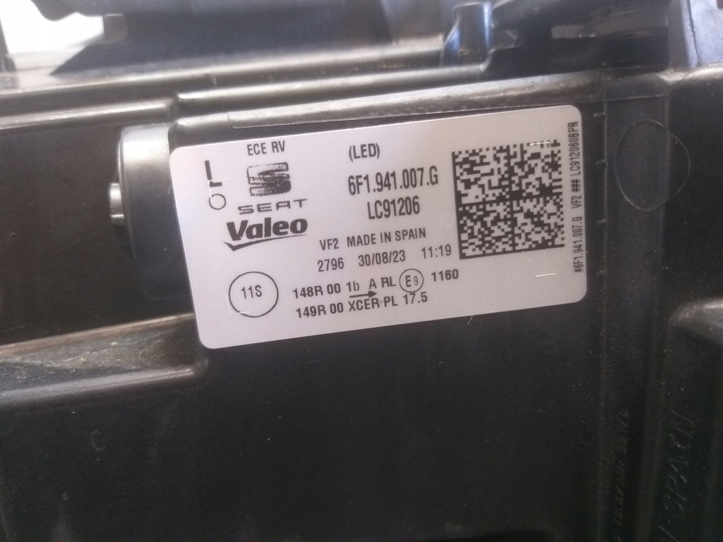 Frontscheinwerfer Seat Ibiza 6F1941007G Links Scheinwerfer Headlight