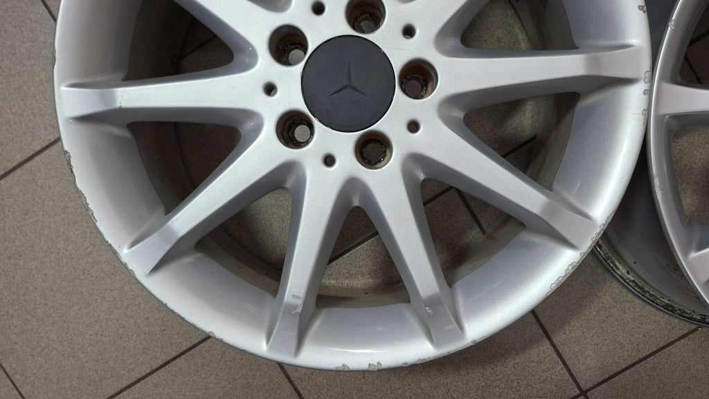 4x Alufelge 17 Zoll 7.0" 5x112 49ET Glanz Silber A1694010702 Mercedes-Benz W245 FEL3660849367gl