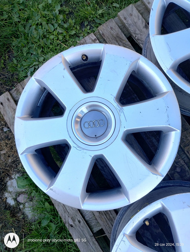 4x Alufelge 17 Zoll 7.5" 5x112 45ET Silber 8H0601025A Audi Rim Wheel