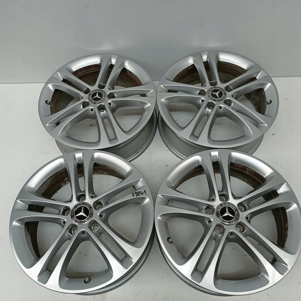 4x Alufelge 17 Zoll 6.5" 5x112 44ET Glanz Silber A1774010400 Mercedes-Benz Gla FEL9320453594vy