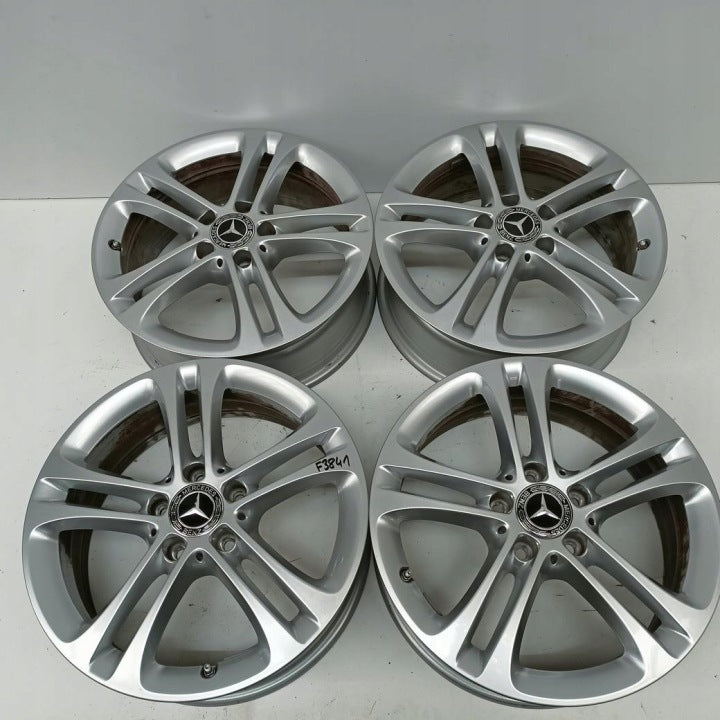 4x Alufelge 17 Zoll 6.5" 5x112 44ET Glanz Silber A1774010400 Mercedes-Benz Gla FEL9320453594vy