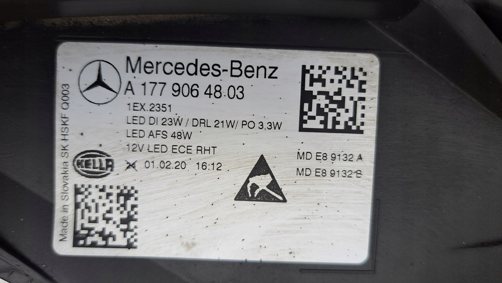 Frontscheinwerfer Mercedes-Benz W177 A1779064803 LED Rechts Headlight SCH1317647086rm